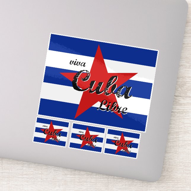 Adesivo Viva Cuba Libre, Havana, Fidel Castro, Che Guevara (Detalhe)