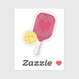 Adesivo Viva Magenta - Vinheta Ilustrada de Pickleball