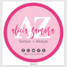 Adesivo Viva Modern Magenta - Personalizado Influenciador 