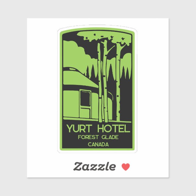 Adesivo Vivendo Em Yurt E Promoção De Férias (Folha)