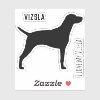 Adesivo Vizsla Silhouette Vinyl Sticker