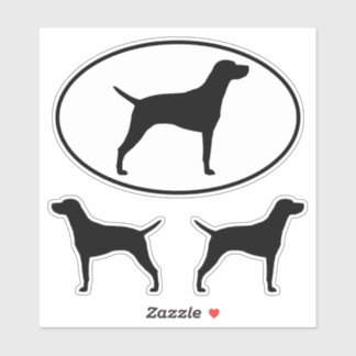 Adesivo Vizsla Silhouettes Vinyl Sticker Set