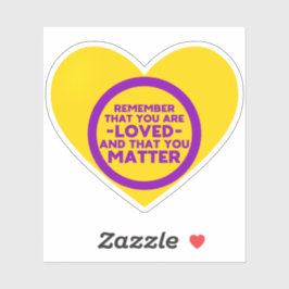 Adesivo Você é amado Você importa (bandeira intersexual co