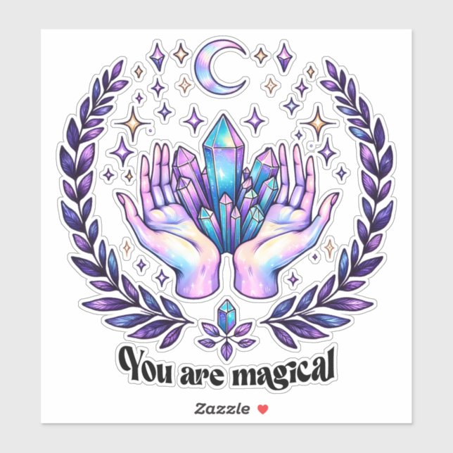 Adesivo Você é mágico (Folha)