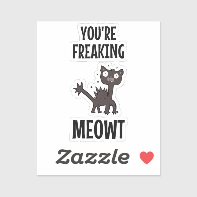 Adesivo Você é Maldito Meowt (Folha)