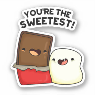 Adesivo Você é o Pun Marshmallow de Chocolate Mais Bonit