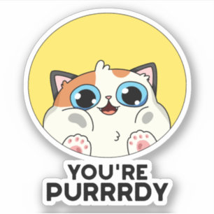 Adesivo Você é Purrdy Funny Cat Pun
