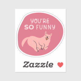 Adesivo você é tão engraçado e ilustrado com cereja rosa