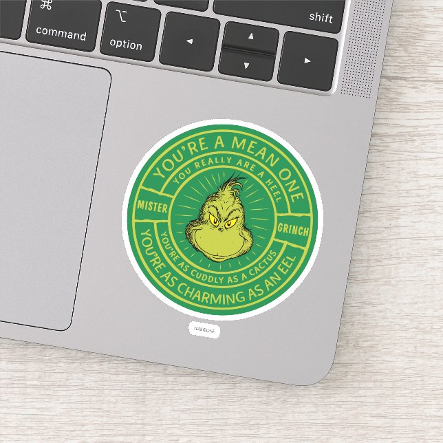 Adesivo Você é um Mean One Mister Grpolegadas Crachá (Detalhe)