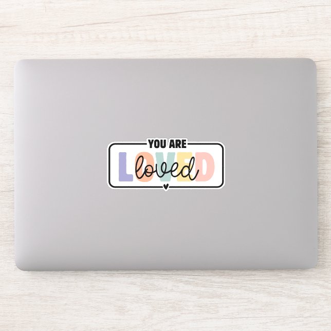 Adesivo Você é uma citação de saúde mental adorada (Computador)