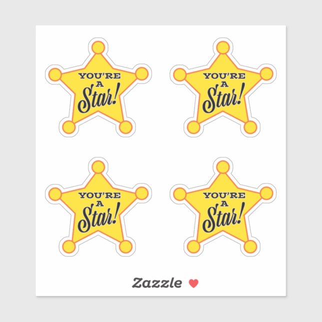 Adesivo Você é uma estrela (Folha)