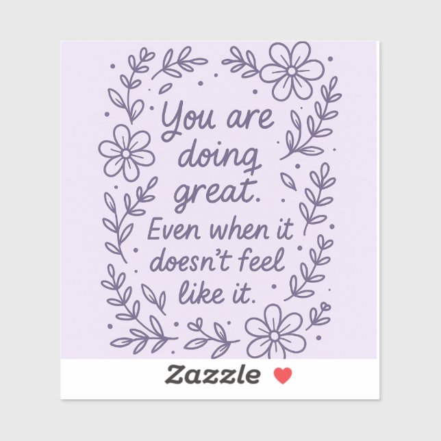 Adesivo Você está fazendo excelente! (Folha)