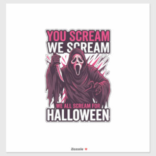 Adesivo Você Grita Nós Fantasma de Halloween Faca Sangrent