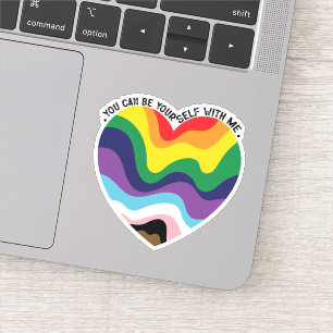 Adesivo Você Pode Ser Você Mesmo Comigo LGBT Transgênero G