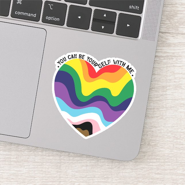 Adesivo Você Pode Ser Você Mesmo Comigo LGBT Transgênero G (Detalhe)