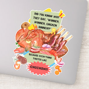 Adesivo Você sabia... vencedor, janto de frango vencedor!