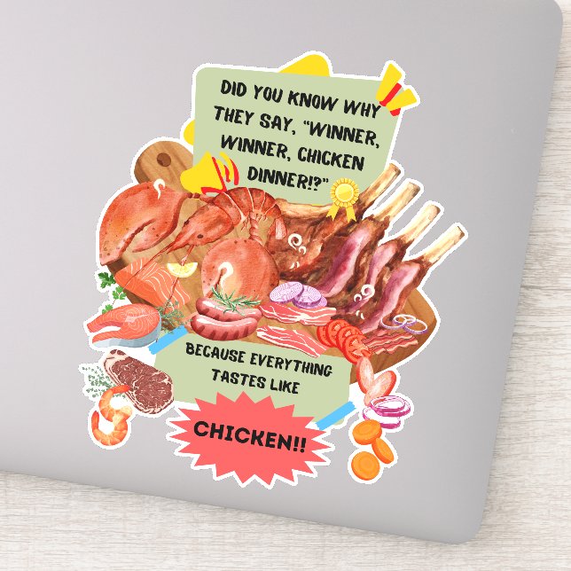 Adesivo Você sabia... vencedor, janto de frango vencedor! (Detalhe)