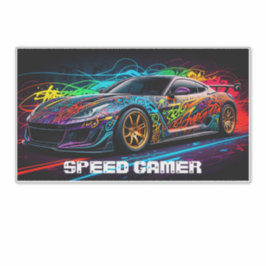 Adesivo Voiture de course sur fond de graffiti pour gamer