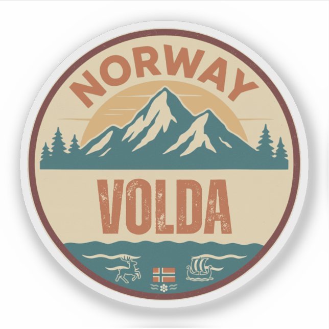 Adesivo Volda, Norge Noruega (Frente)