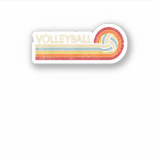 Adesivo Volleyball Retro Cool Vintage Volleyball Player