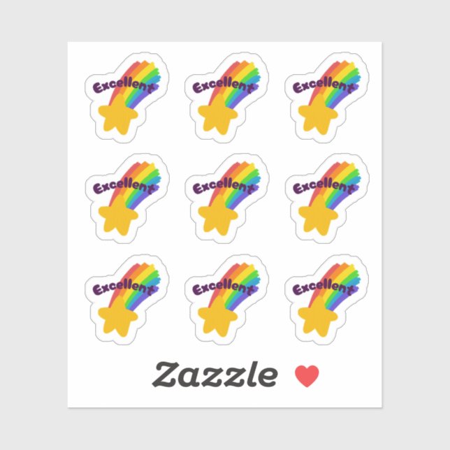 Adesivo Voltar aos Stickers "Excelentes" da Escola (Folha)