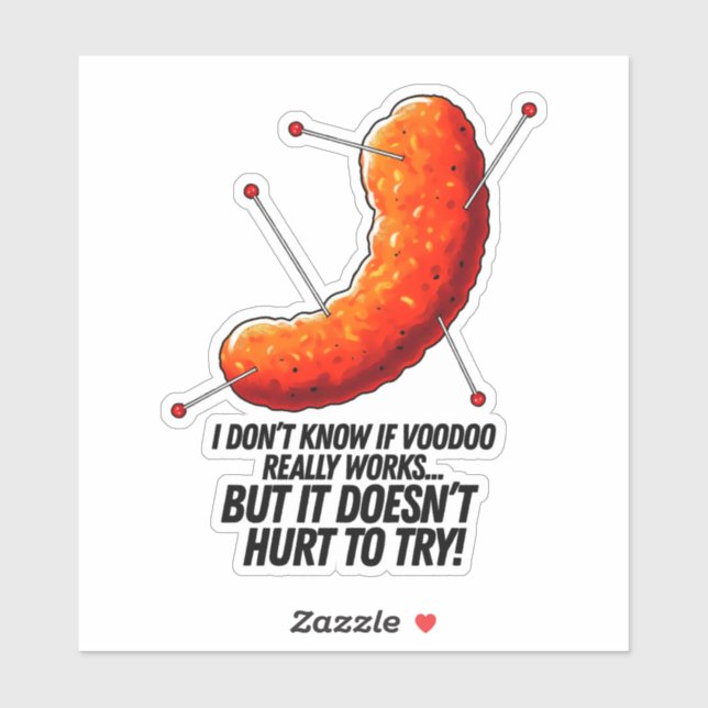 Adesivo Voodoo Cheese Puff - Piada Anti-Trump (Folha)