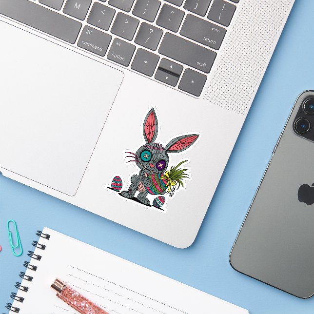 Adesivo Voodoo Páscoa Bunny (Notebook com iPhone)
