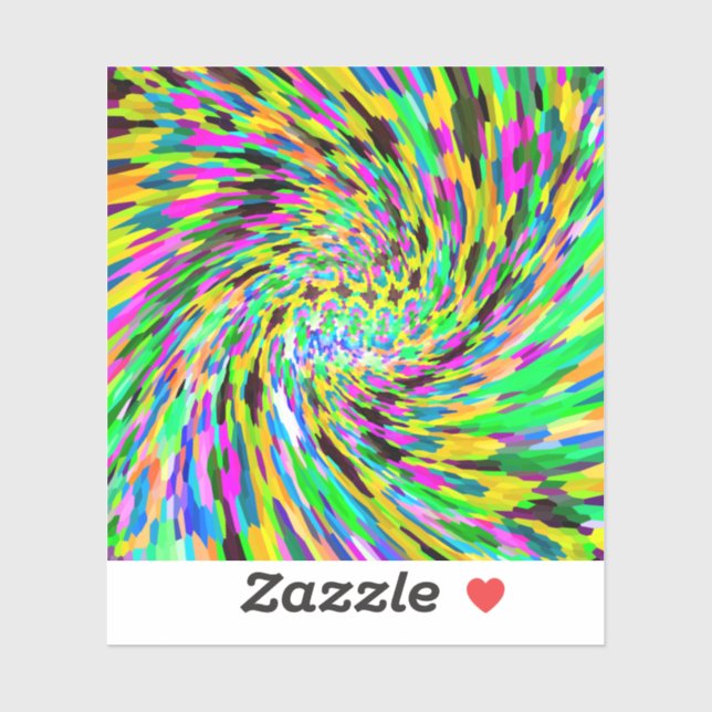 Adesivo Vórtex psicodélico (Folha)