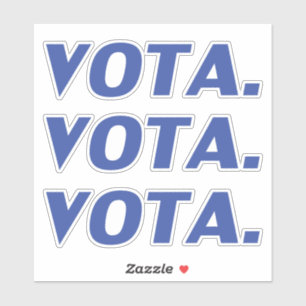 Adesivo Vota vota em espanhol azul-democrata político