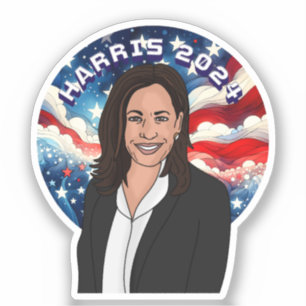 Adesivo Votação para Kamala Harris 2024