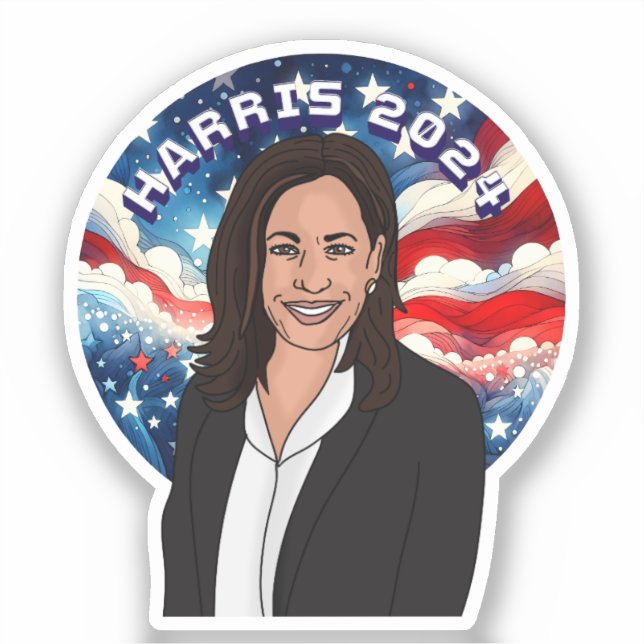 Adesivo Votação para Kamala Harris 2024 (Frente)