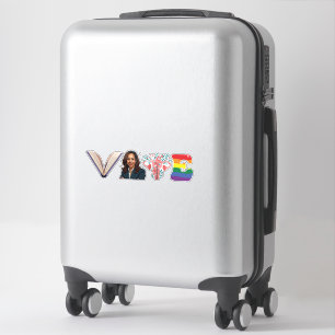 Adesivo VOTE Livros Uterus LGBT Kamala Harris Walz Eleição