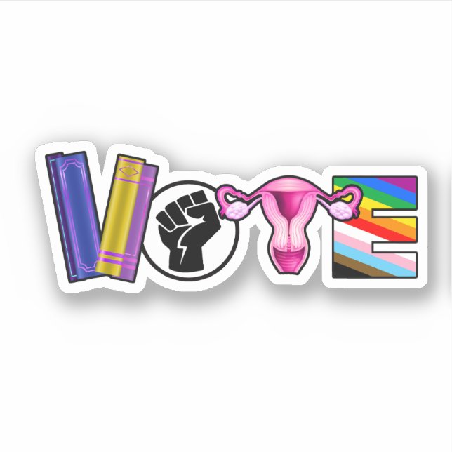 Adesivo Votem pelos seus direitos humanos (Frente)