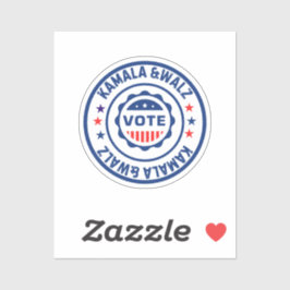 Adesivo Voto para Kamala harris e walz