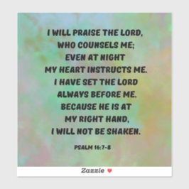 Adesivo Vou Louvar O Senhor Bíblia Verdadeiramente Laptop