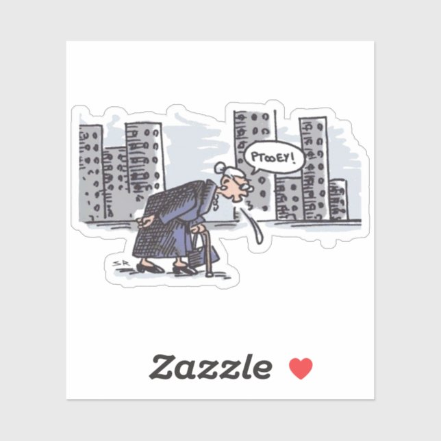 Adesivo Vovó cuspindo! (Folha)