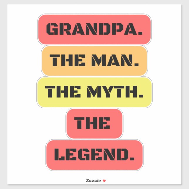 Adesivo vovô o homem o mito a lenda (Folha)