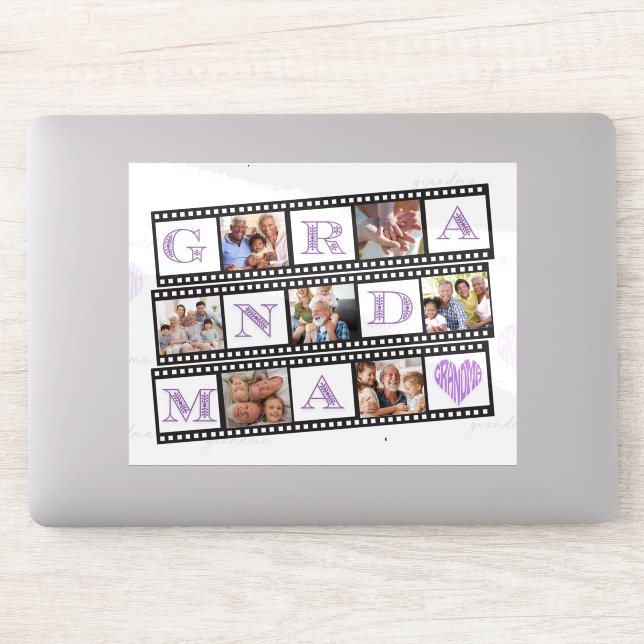 Adesivo Vovó personalizado vinil Sticker com 7 fotos! (Computador)