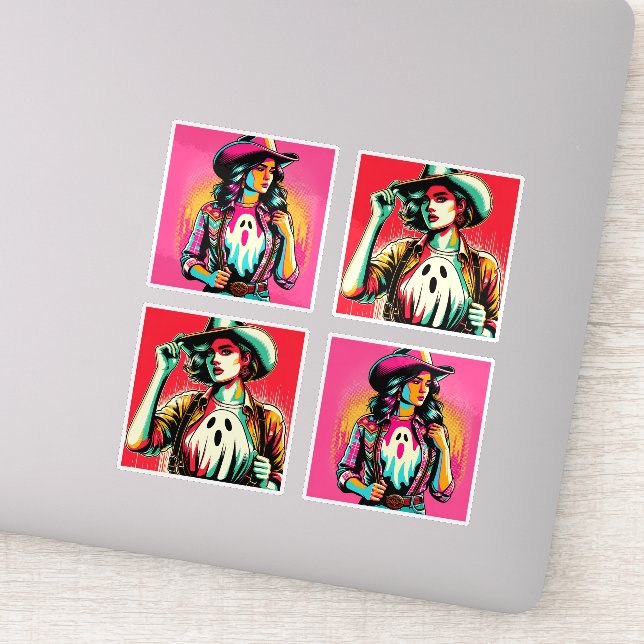 Adesivo Vovó Spooky Ocidental com Ghost Stickers (Detalhe)
