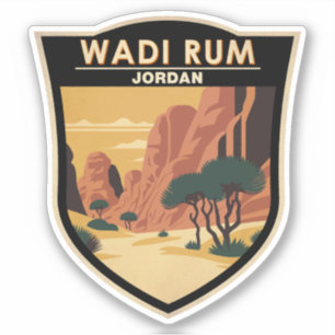 Adesivo Wadi Rum Jordan Viagem Art Vintage