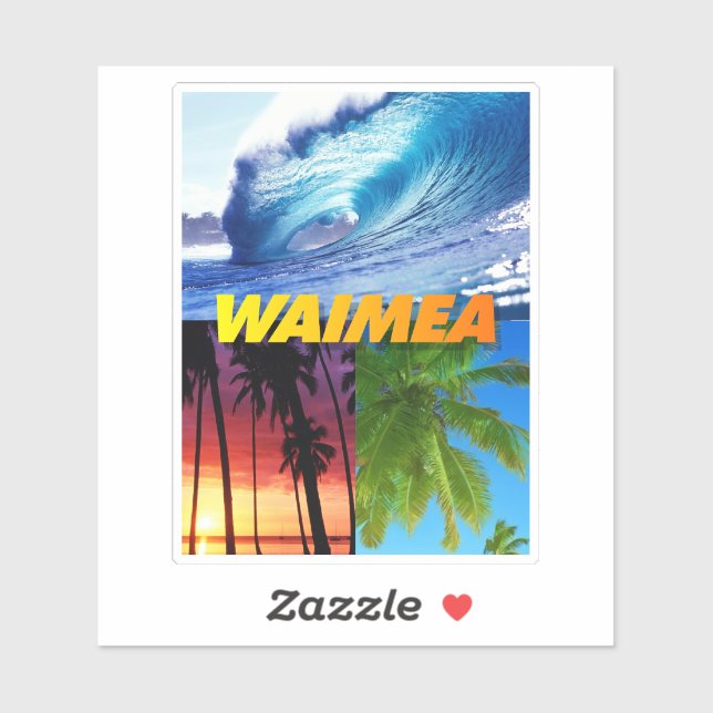 Adesivo Waimea Hawaii (Folha)