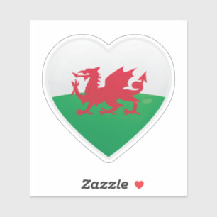 Adesivo Wales Love Flag
