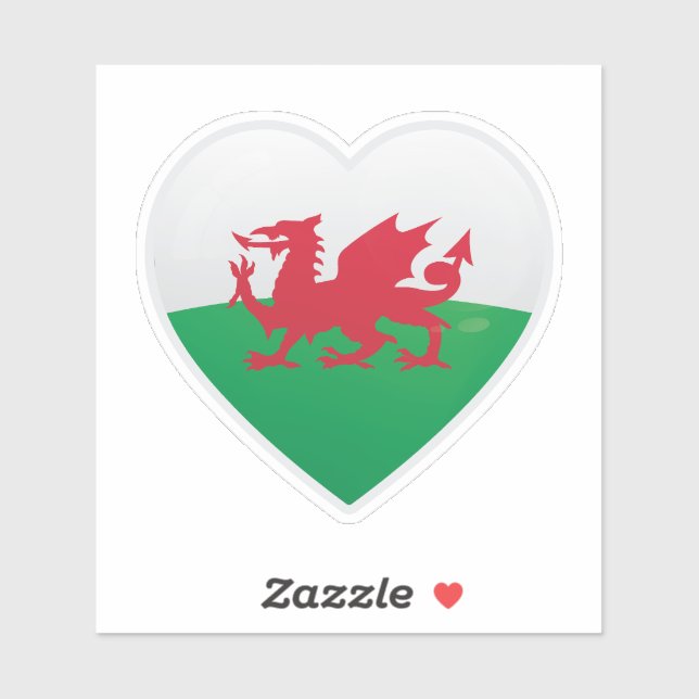 Adesivo Wales Love Flag (Folha)