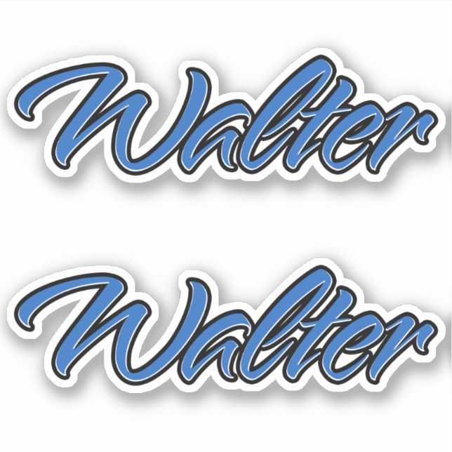Adesivo Walter Name blue Aufkleber Sticker Stickerset (Frente)