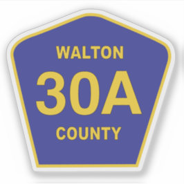 Adesivo Walton County 30A Highway Sign Flórida