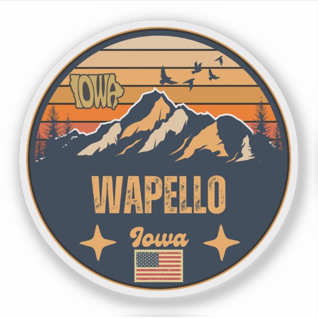 Adesivo Wapello, Iowa (Frente)