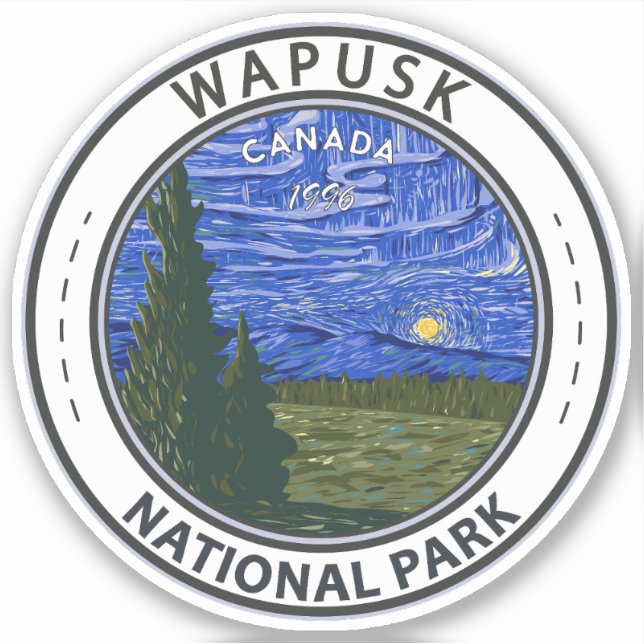 Adesivo Wapusk National Park Norte Lights Vintage (Frente)