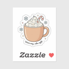 Adesivo Warm Mug Calm Night Sticker | Cozy Winter Sticker 