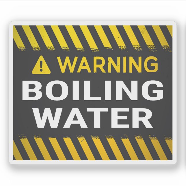 Adesivo Warning Boiling Water (Frente)