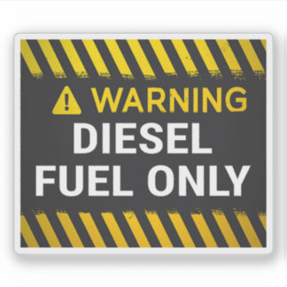 Adesivo Warning Diesel Fuel Only Sign